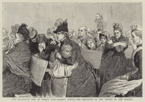The Disastrous Fire at Forest Gate District School, the Relatives of the Victims at the Inquest by Robert Barnes